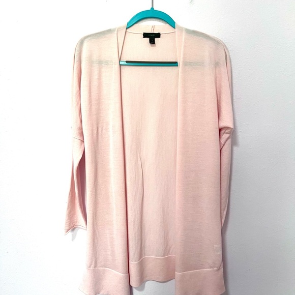J. Crew Pink Open-Front Cardigan Sweater merino wool small - Picture 10 of 11